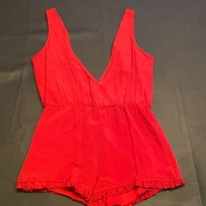 Winston White- Medium romper in red